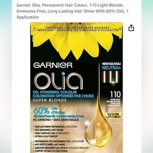 NEW GARNIER OLIA 110 SUPER LIGHT NATURAL BLONDE
SUPER CLAIR HAIR DYE